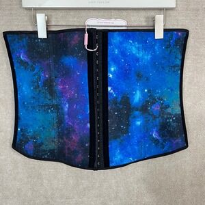 Luxx‎ Curves Brand, Size 3X Galaxy Print Short Torso Waist Trainer Corset